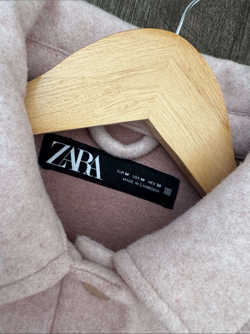 Zara Light Pink Wool Shacket Jacket - Picture 2 of 2